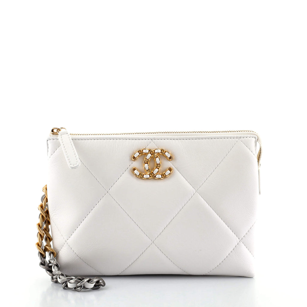 Chanel Small White Leather S 19 Bag - AGL1368 – LuxuryPromise