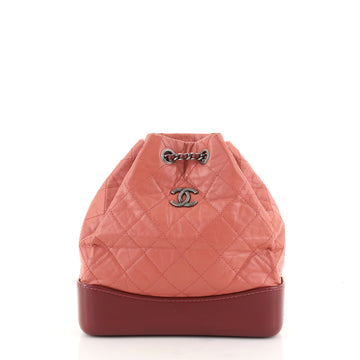 Chanel Gabrielle Backpack Quilted Aged Calfskin Small