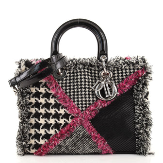 Christian Dior Diorissimo Tote Patchwork Tweed Large