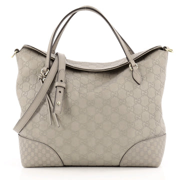 Gucci Bree Convertible Top Handle Bag Guccissima Leather Medium