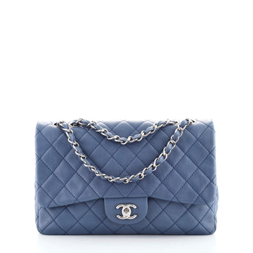 Chanel Classic Single Flap Bag Quilted Caviar Jumbo
