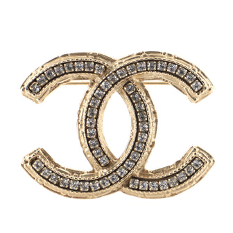 Chanel CC Brooch Metal with Crystals