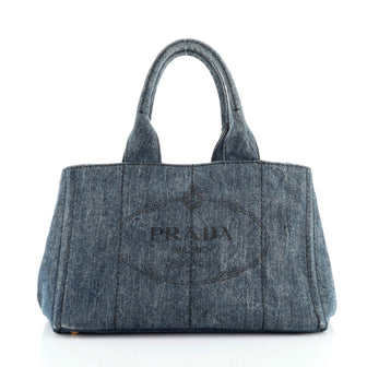 Prada Canapa Tote Denim Large