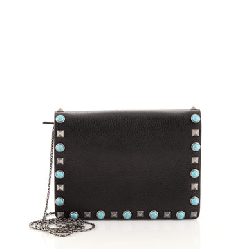 Valentino Rolling Rockstud Pouch Crossbody Bag Leather Mini