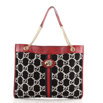 Gucci Rajah Chain Tote GG Tweed Large