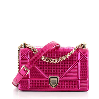 Christian Dior Diorama Flap Bag Cannage Embossed Calfskin Small