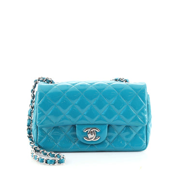 Chanel Classic Single Flap Bag Quilted Patent Mini