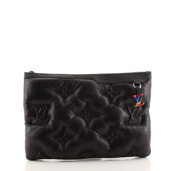 Louis Vuitton A4 Pouch Monogram Puffer Lambskin