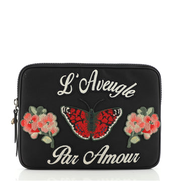 Gucci Tablet Case Embroidered Techno Canvas