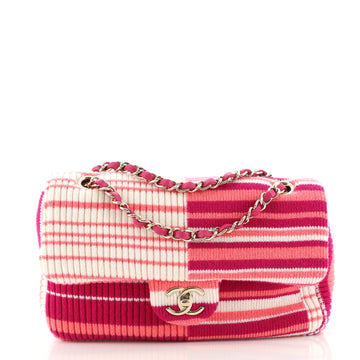 Chanel Classic Single Flap Bag Knit Fabric Medium
