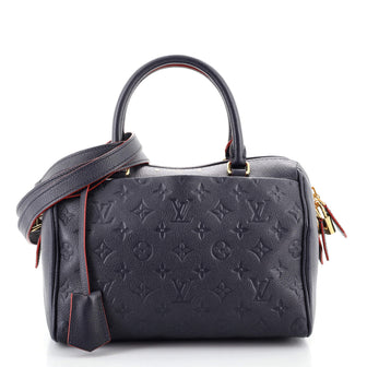 Louis Vuitton Speedy Bandouliere NM Handbag Monogram Empreinte Leather 25
