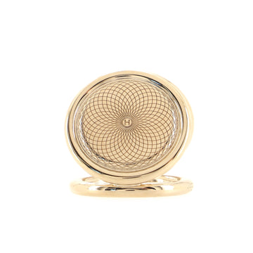Hermes Circle Geometric Pattern Scarf Ring Metal