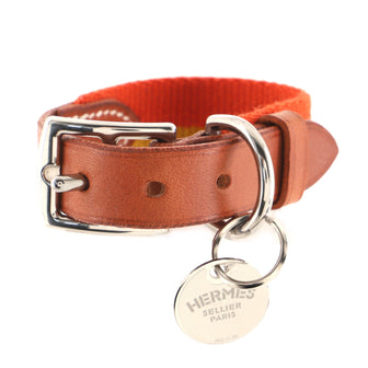 Hermes Dog Collar Rocabar Canvas with Leather