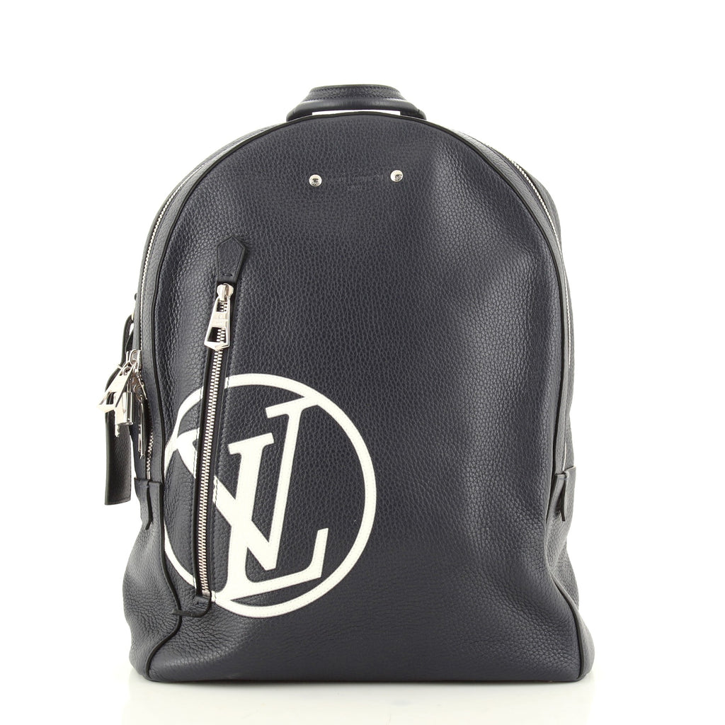 Louis Vuitton Armand Backpack Initials Taurillon Leather Blue 100866239 Louis Vuitton Armand Backpack Initials Taurillon Leather Blue 100866239
