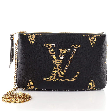 Louis Vuitton Double Zip Pochette Limited Edition Jungle Monogram Giant