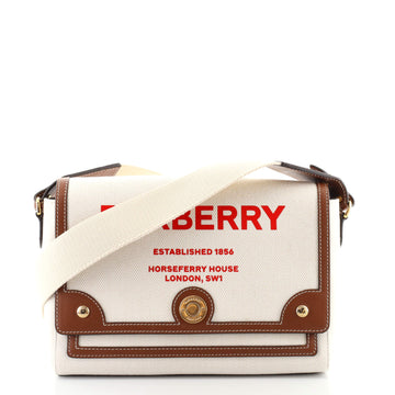 Burberry Note Crossbody Bag Canvas with Leather Medium