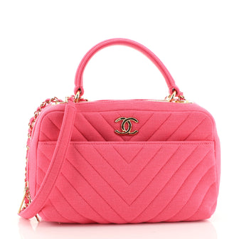 Chanel Trendy CC Bowling Bag Chevron Jersey Medium