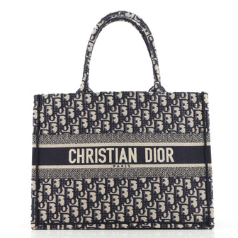 Christian Dior Book Tote Oblique Canvas Small