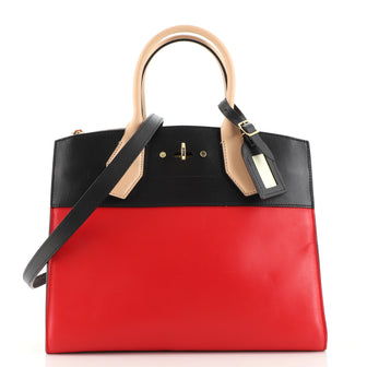 Louis Vuitton City Steamer Handbag Leather MM
