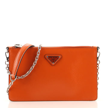 Prada Chain Pochette Saffiano Leather