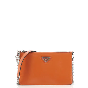 Prada Chain Crossbody Bag Vernice Saffiano Leather Small