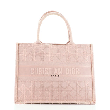 Christian Dior Book Tote Cannage Embroidered Canvas Small