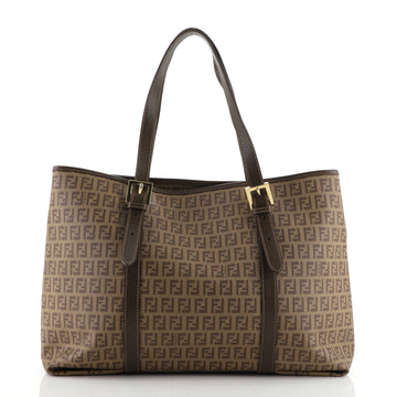 Fendi Belted Handle Tote Zucchino Coated Canvas Large