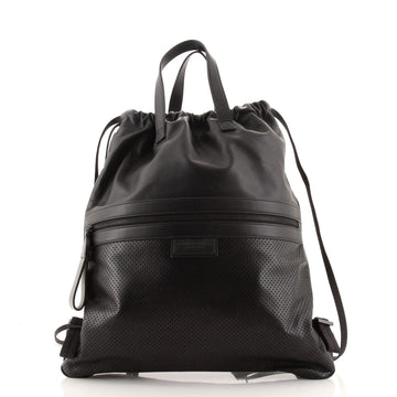 Bottega Veneta Drawstring Backpack Perforated Leather Large