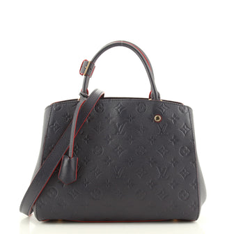 Louis Vuitton Montaigne Handbag Monogram Empreinte Leather MM