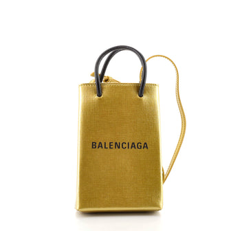 Balenciaga Shopping Phone Holder Leather