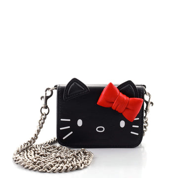Balenciaga Hello Kitty Wallet on Chain Printed Leather with Applique Compact