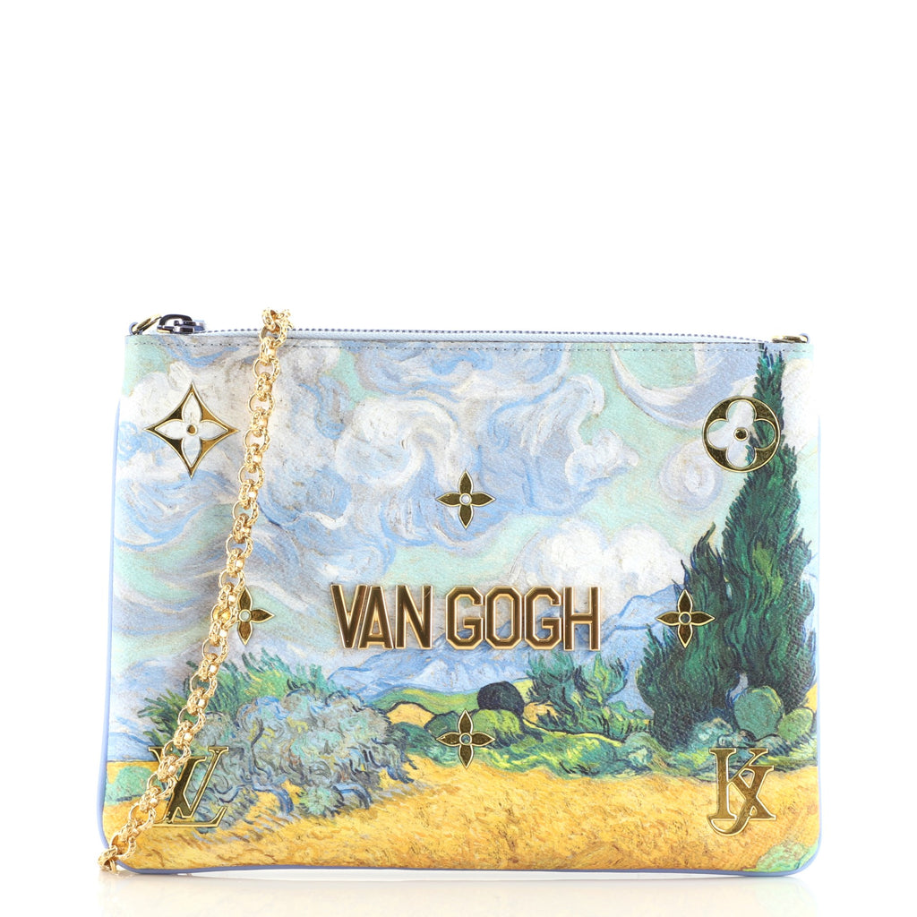Louis Vuitton Pochette Clutch Limited Edition Jeff Koons Van Gogh Print  Canvas