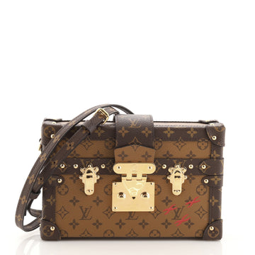 Louis Vuitton Petite Malle Handbag Reverse Monogram Canvas