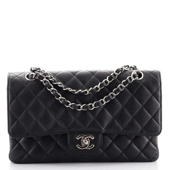 Chanel Classic Double Flap Bag Quilted Caviar Medium