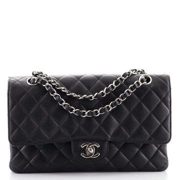 Chanel Classic Double Flap Bag Quilted Caviar Medium