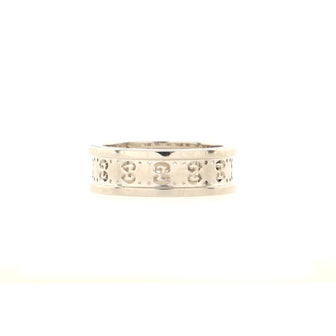 Gucci Icon Eternity Band Ring 18K White Gold 6.5mm