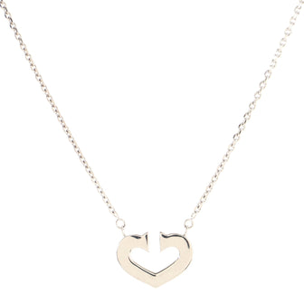 Cartier C Heart de Cartier Pendant Necklace 18K White Gold