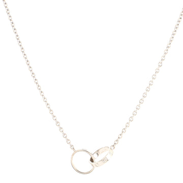 Cartier Love Interlocking Necklace 18K White Gold