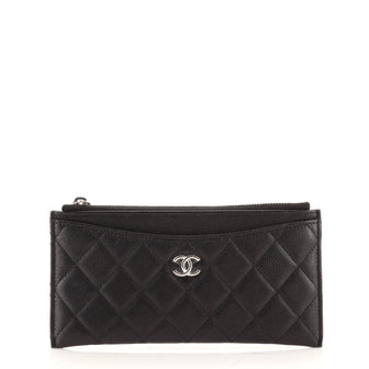 Chanel Classic Zip Pouch Quilted Caviar Long
