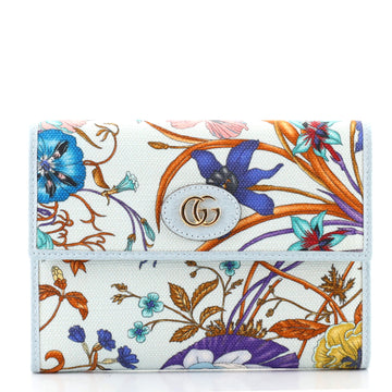 Gucci Ophidia Flap Wallet Flora Canvas Medium