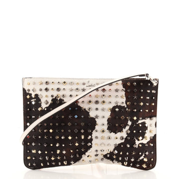Christian Louboutin Loubiclutch Spiked Pony Hair