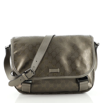 Gucci Double Buckle Messenger Bag GG Imprime Medium