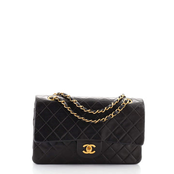 Chanel Vintage Classic Double Flap Bag Quilted Lambskin Medium