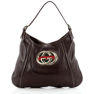 Gucci Britt Web Hobo Leather Medium