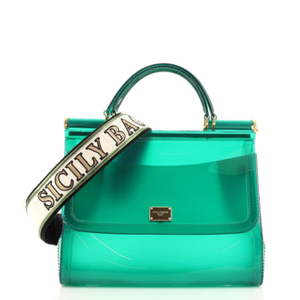 Dolce & Gabbana Miss Sicily Bag PVC Medium Green 1009021