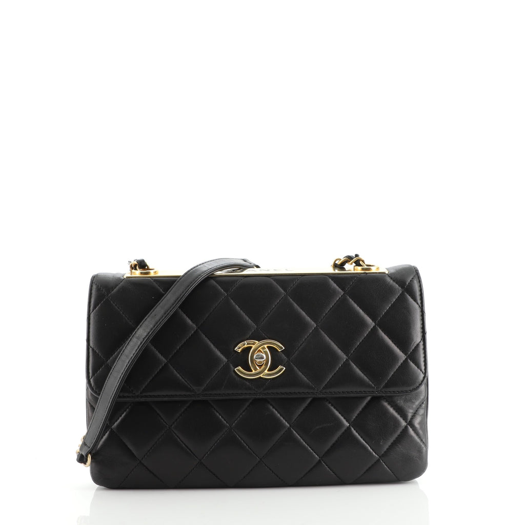 Chanel Trendy CC Flap Bag Quilted Lambskin Medium Black 1009061