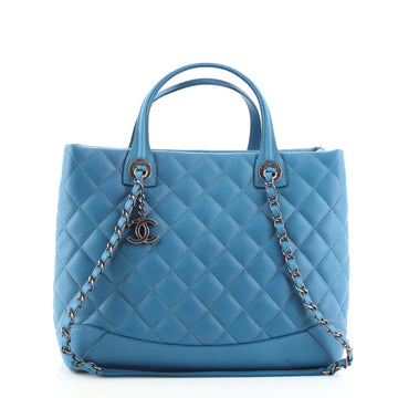 Chanel Easy Shopping Tote Quilted Calfskin Small