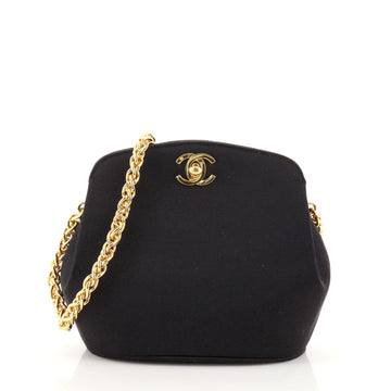 Chanel Vintage CC Turnlock Chain Evening Bag Satin Small