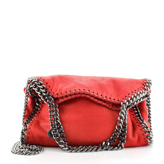 Stella McCartney Falabella Fold Over Crossbody Bag Shaggy Deer Mini