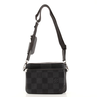 Louis Vuitton Trio Messenger Bag Limited Edition Damier Graphite 3D